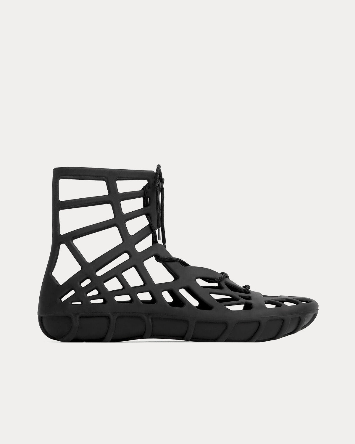 Bottega Veneta Atlas Lace-Up Black Sandals - 1