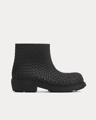 Bottega Veneta Fireman Ankle Black Boots