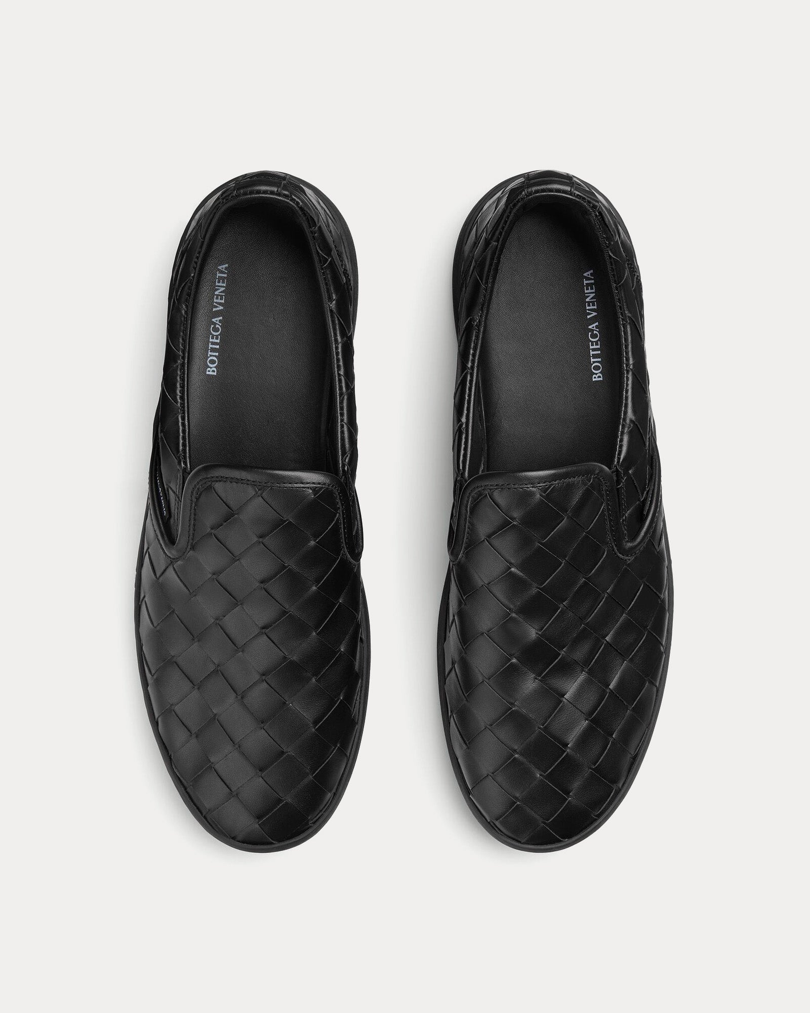 Bottega Veneta Sawyer Intrecciato Black Slip On Sneakers - 2