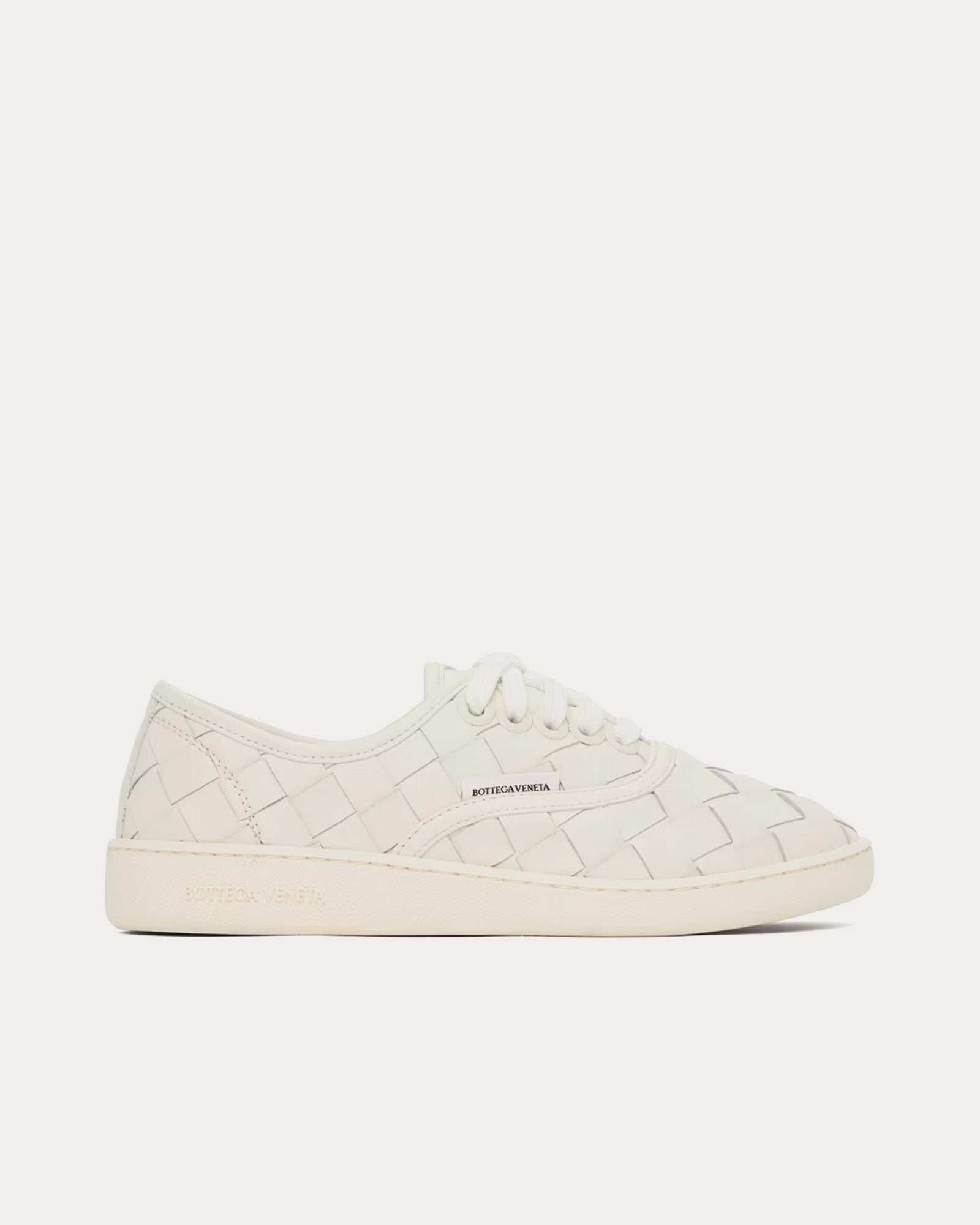 Bottega Veneta Sawyer Intrecciato White Low Top Sneakers - 1