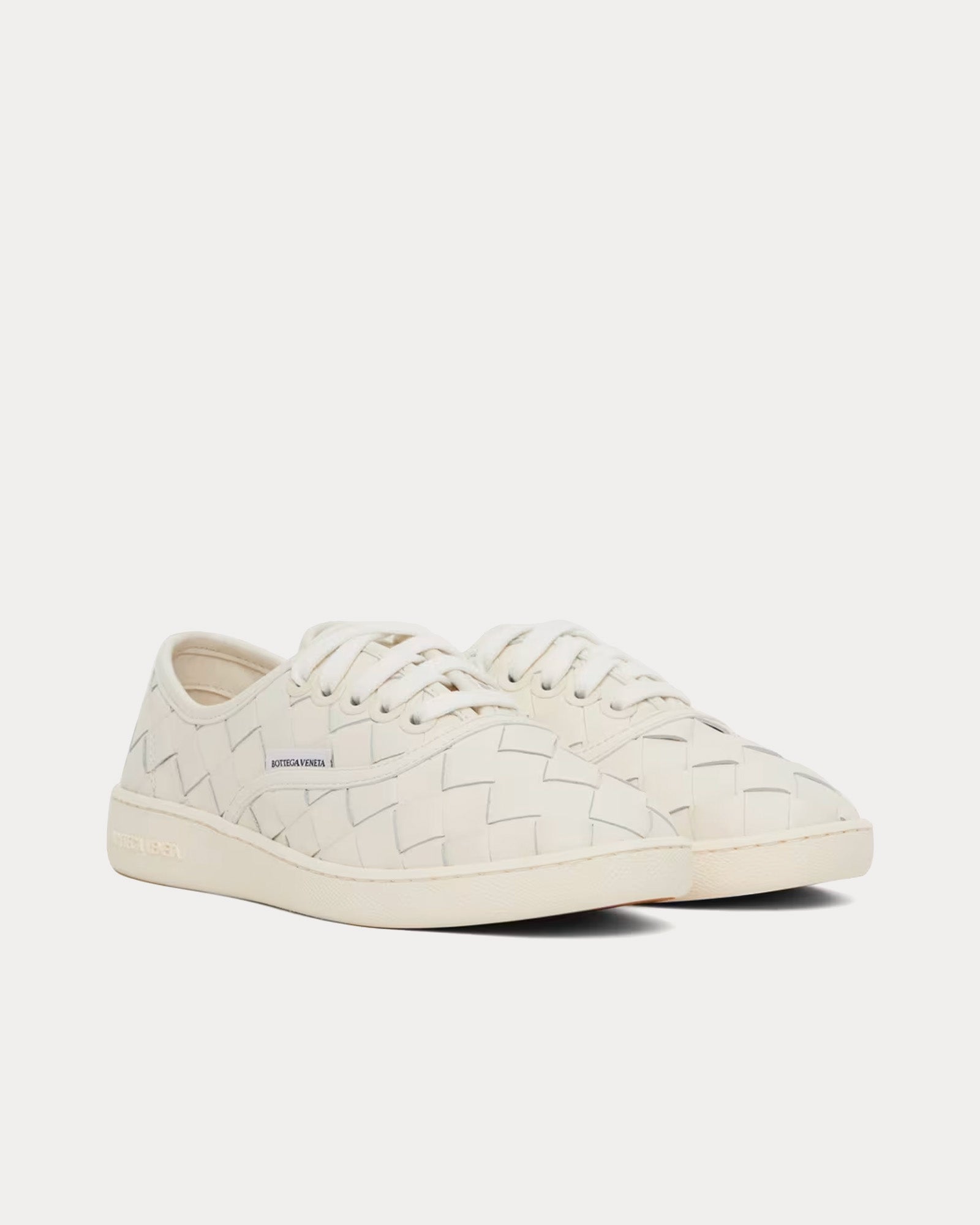 Bottega Veneta Sawyer Intrecciato White Low Top Sneakers - 2