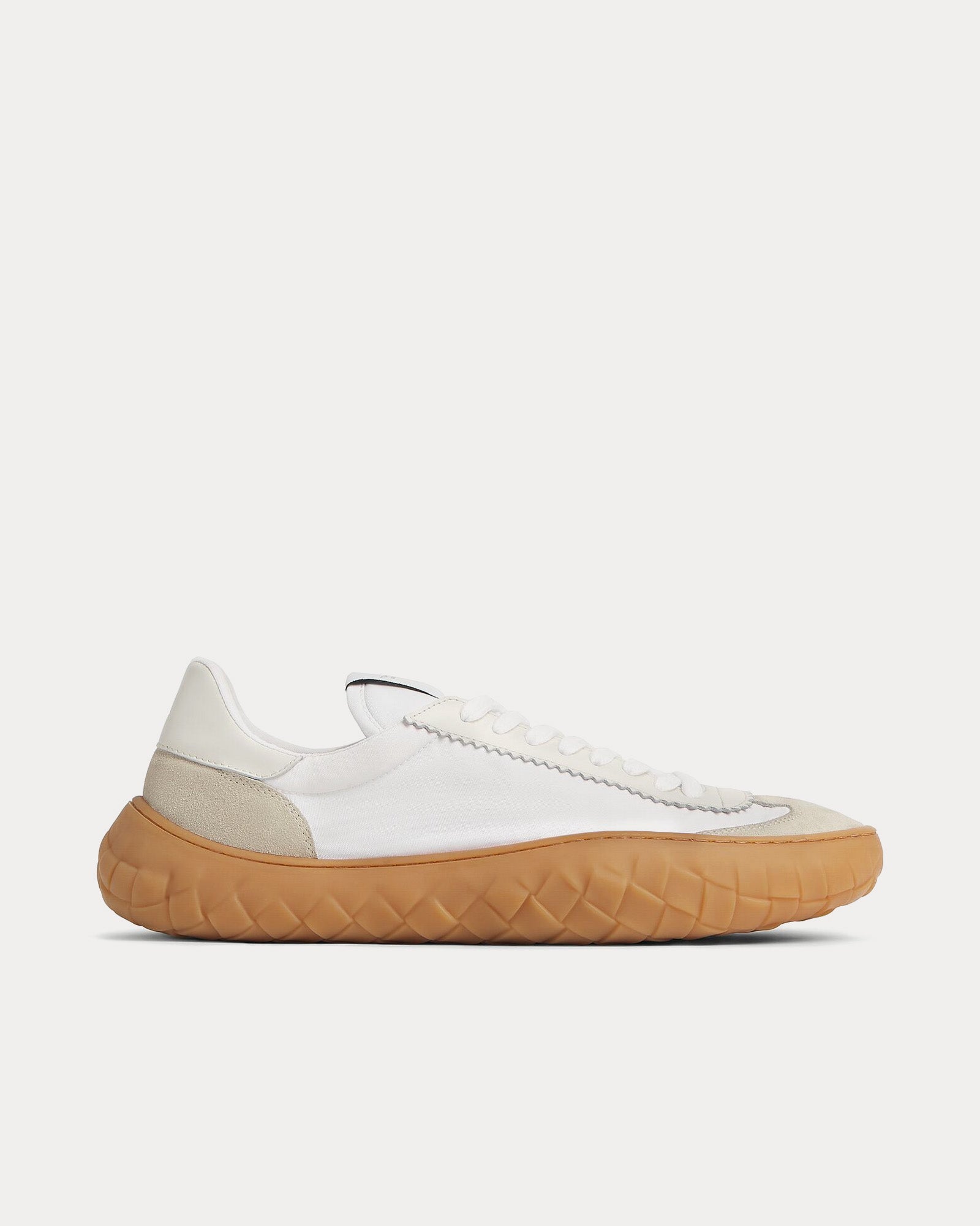 Bottega Veneta Apollo Optic White / Rubber Band Low Top Sneakers - 1