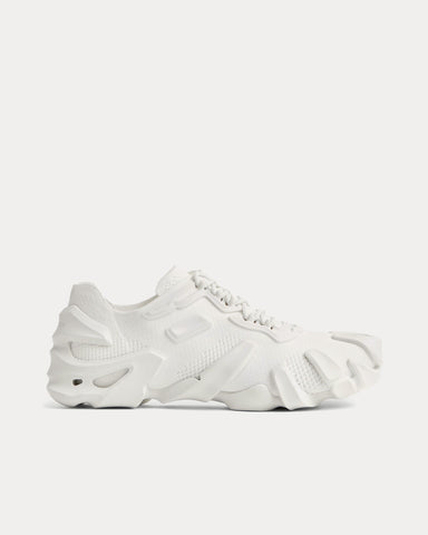 Bottega Veneta Flex Technical Knit Optic White Low Top Sneakers