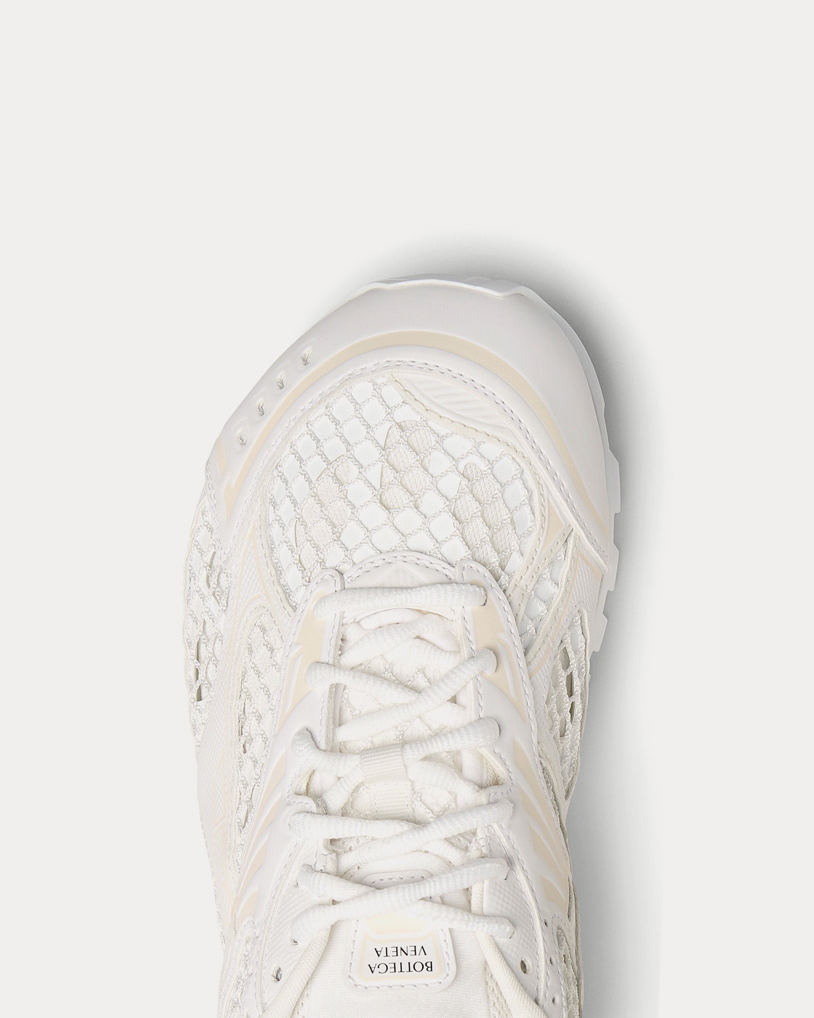 Bottega Veneta Orbit Lightweight Technical Fabric & Mesh White Low Top Sneakers - 4