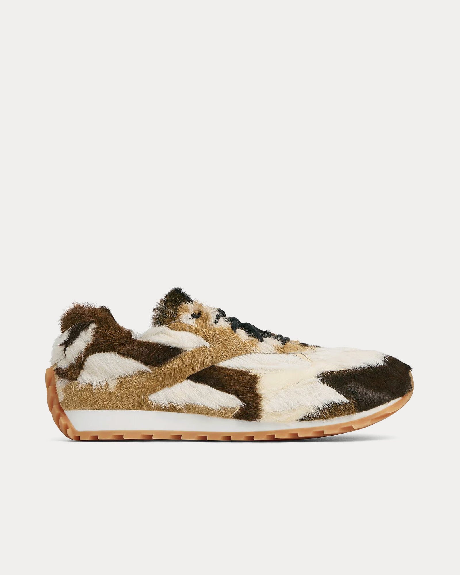 Bottega Veneta Orbit Natural Goat Hair Low Top Sneakers - 1