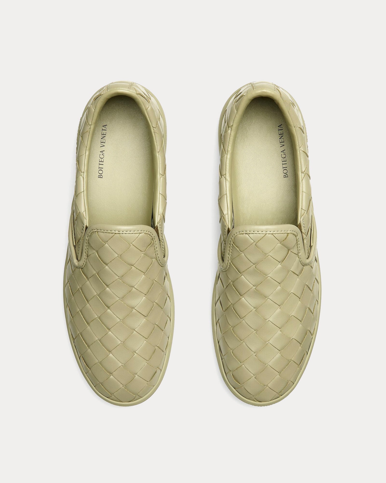 Bottega Veneta Sawyer Intrecciato Travertine Slip On Sneakers - 2