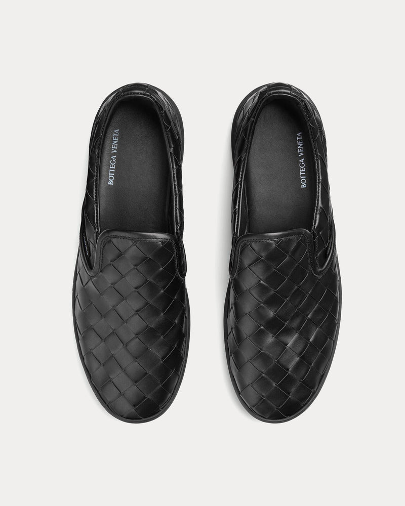 Bottega Veneta Sawyer Intrecciato Black Slip On Sneakers - 2