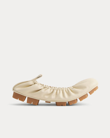 Bottega Veneta Shore Ballerina Sea Salt Slip Ons