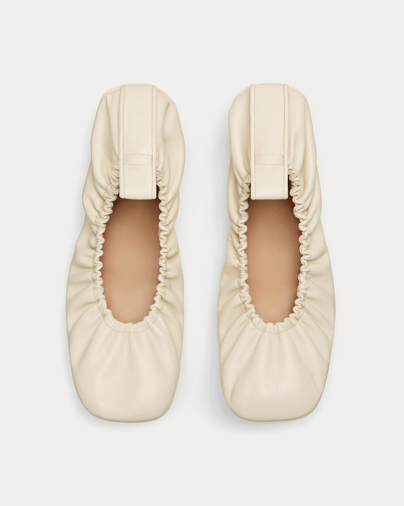 Bottega Veneta Shore Ballerina Sea Salt Slip Ons - 2