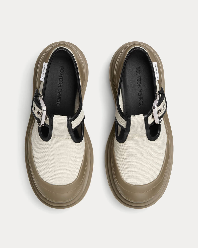 Bottega Veneta Trek Mary-Jane Natural / Black / Liana Slip Ons - 2