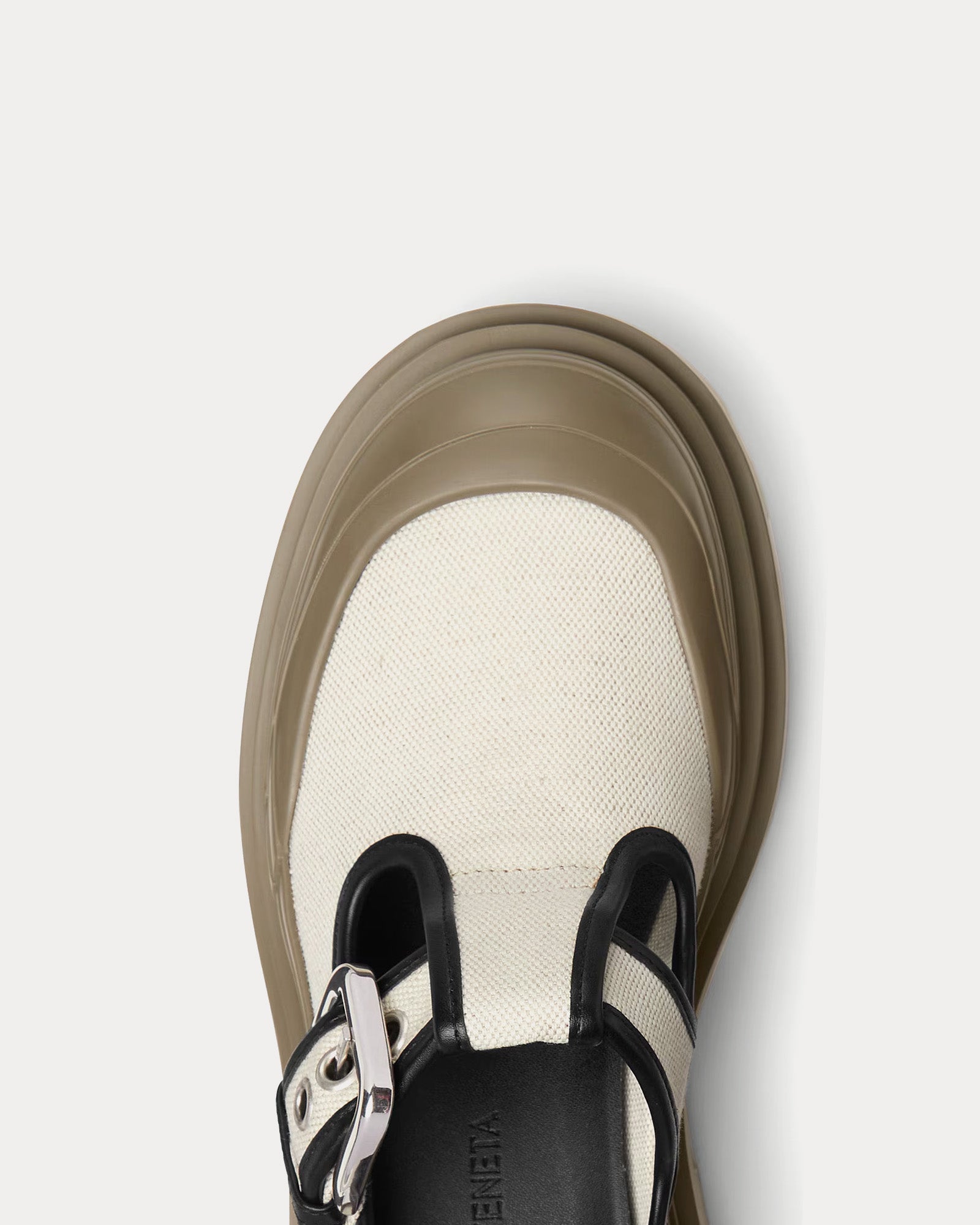 Bottega Veneta Trek Mary-Jane Natural / Black / Liana Slip Ons - 4