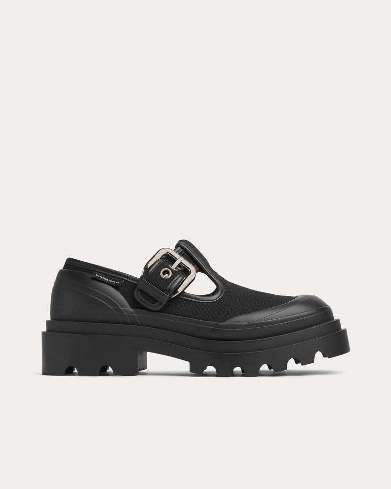 Bottega Veneta Trek Mary-Jane Black Slip Ons - 1