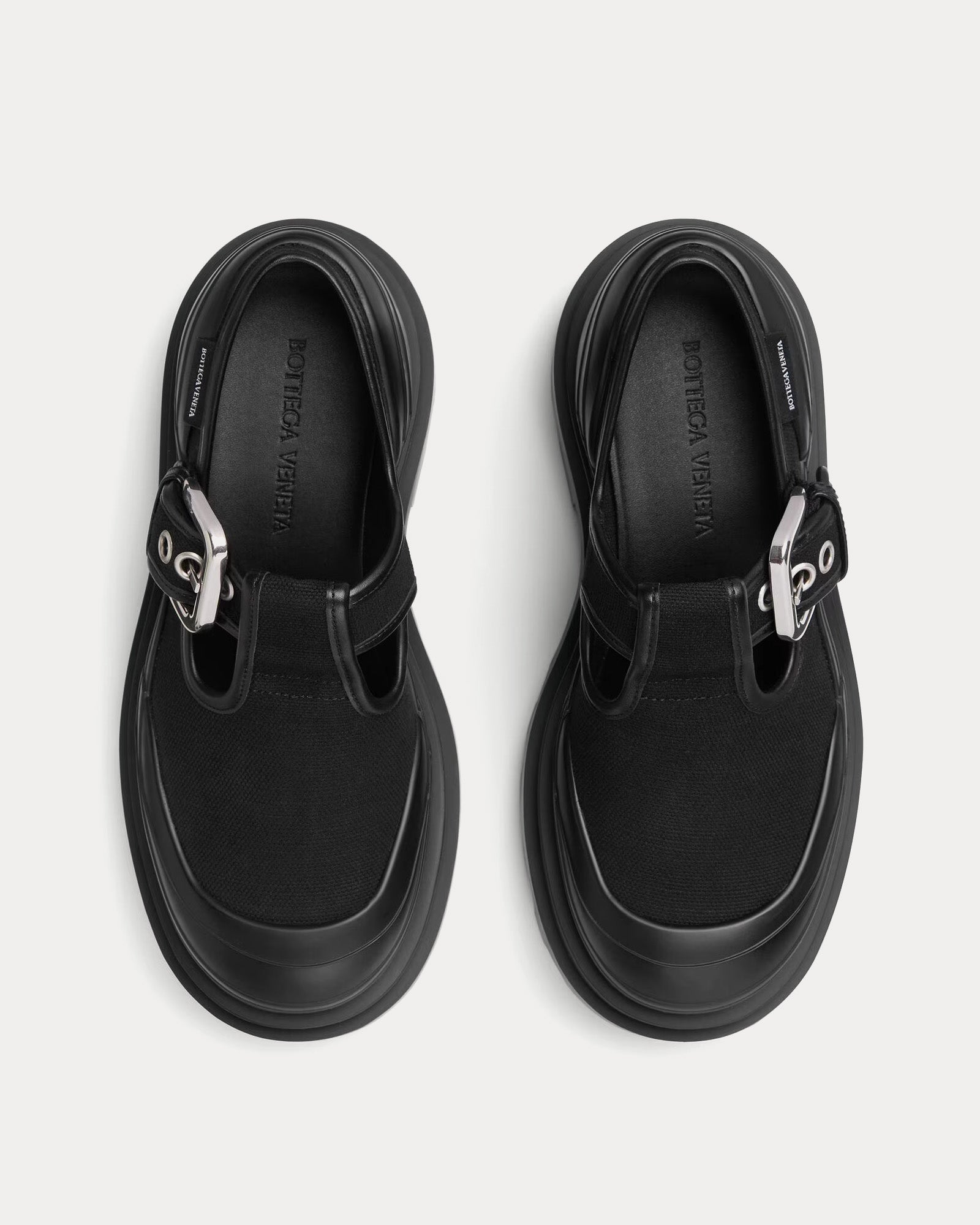 Bottega Veneta Trek Mary-Jane Black Slip Ons - 2