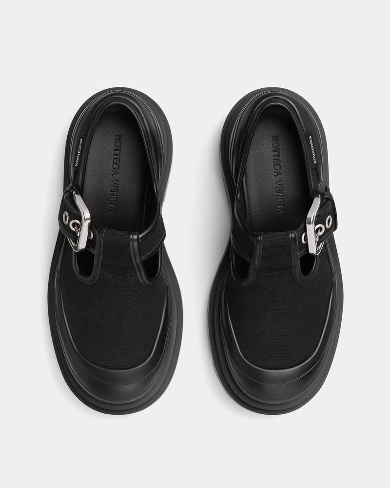 Bottega Veneta Trek Mary-Jane Black Slip Ons - 2