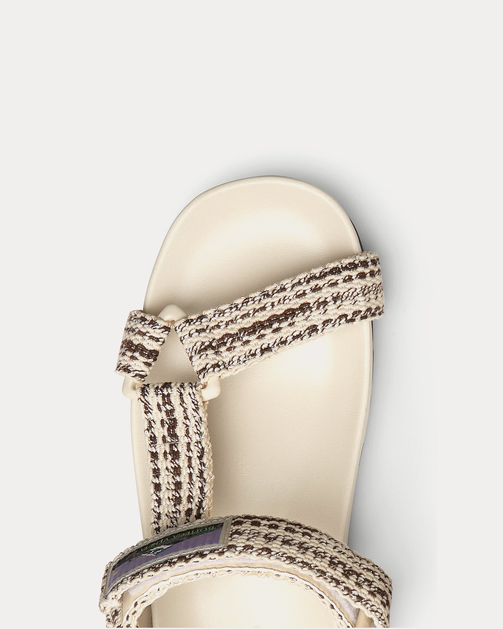 Bottega Veneta Trip Ribbon Fabric Sea Salt / Mole Sandals - 4