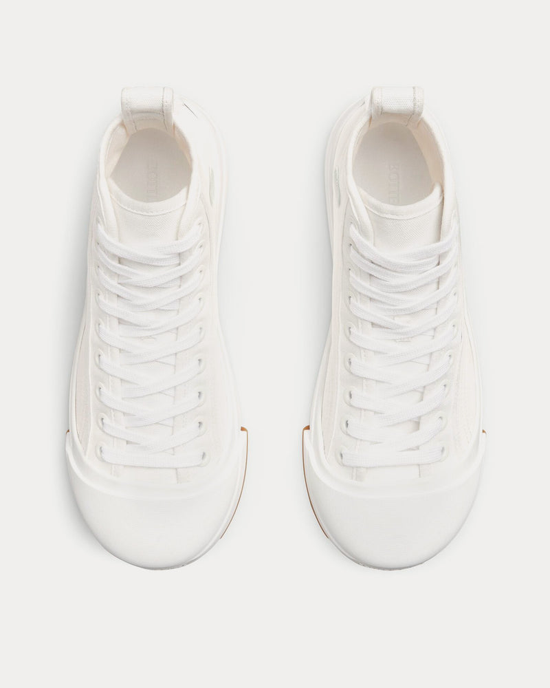 Bottega Veneta Vulcan Canvas Optic White High Top Sneakers - 2