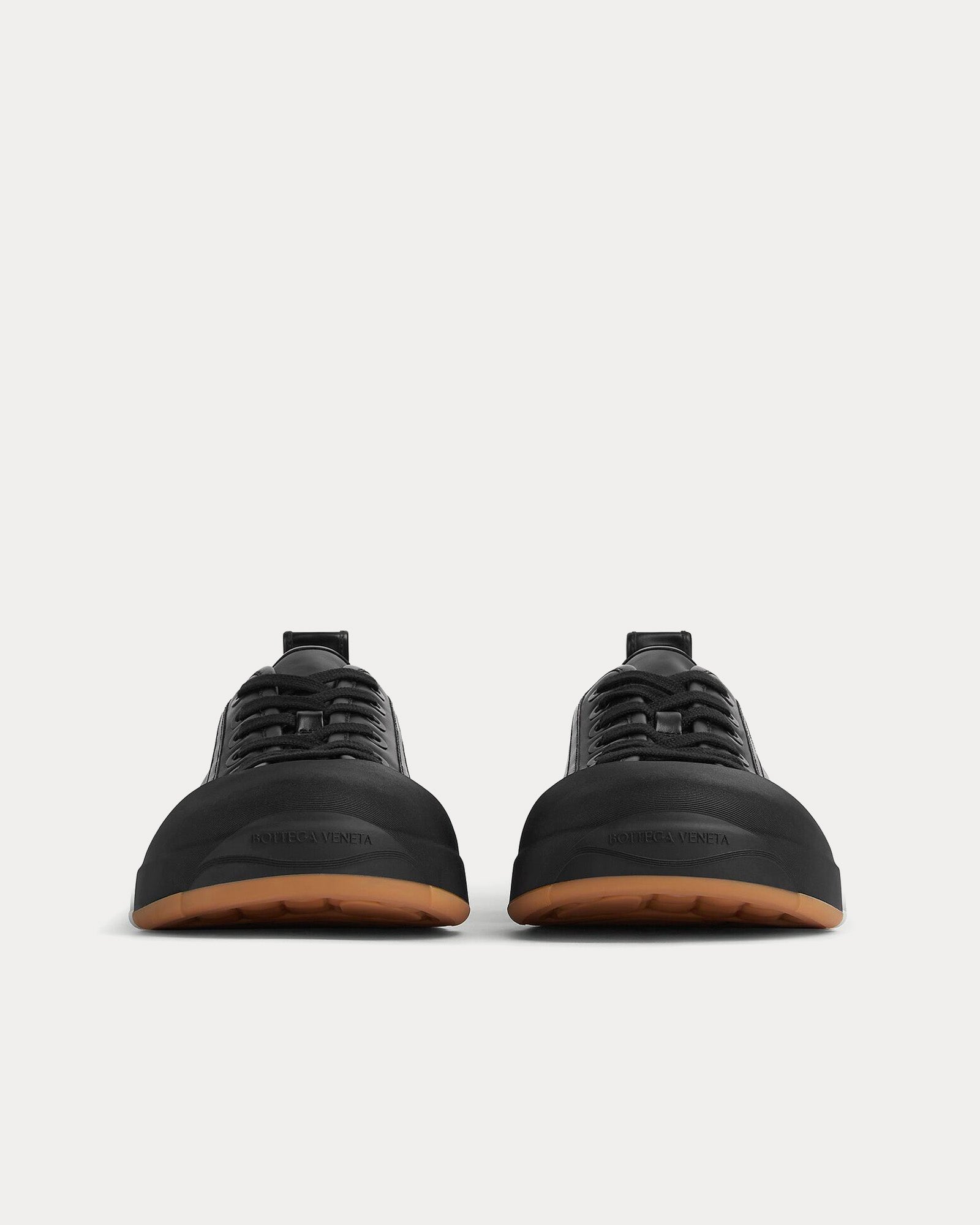 Bottega Veneta Vulcan Calfskin Leather Black Low Top Sneakers - 3