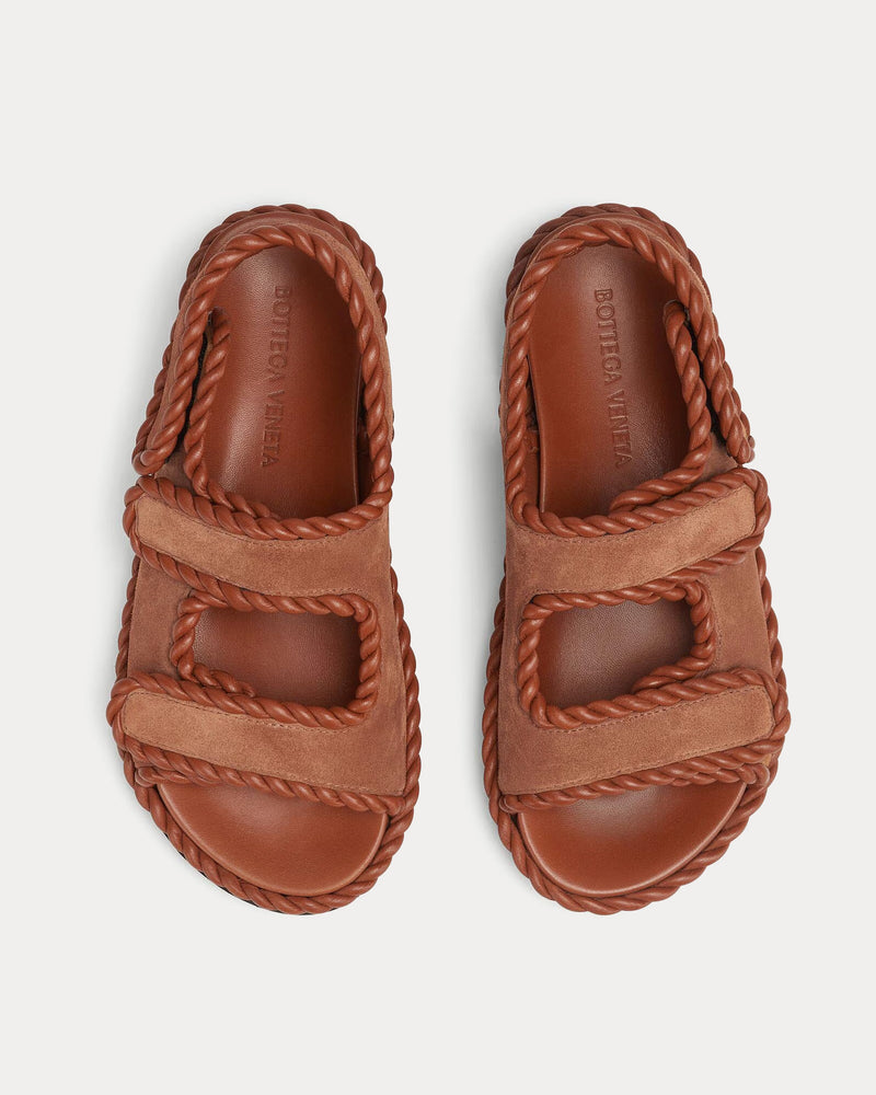 Bottega Veneta Jack Flat Caramel Sandals - 2