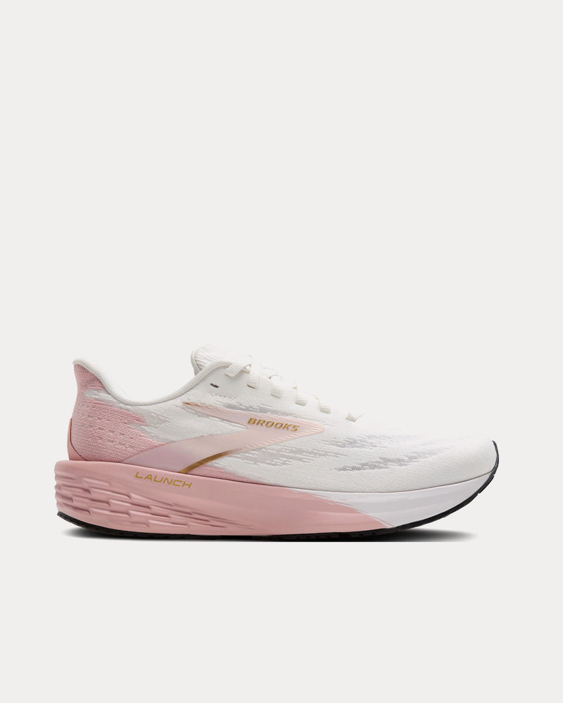 Brooks Running Launch 11 White / Gold / Pink Running Shoes - 1