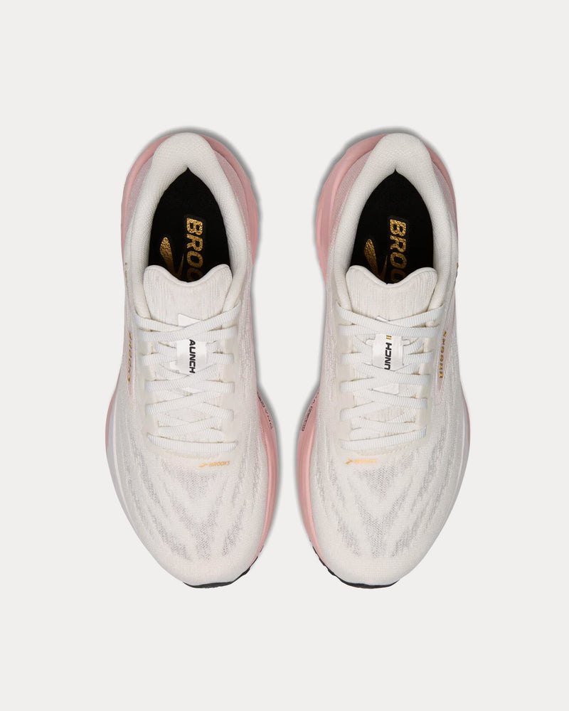 Brooks Running Launch 11 White / Gold / Pink Running Shoes - 2