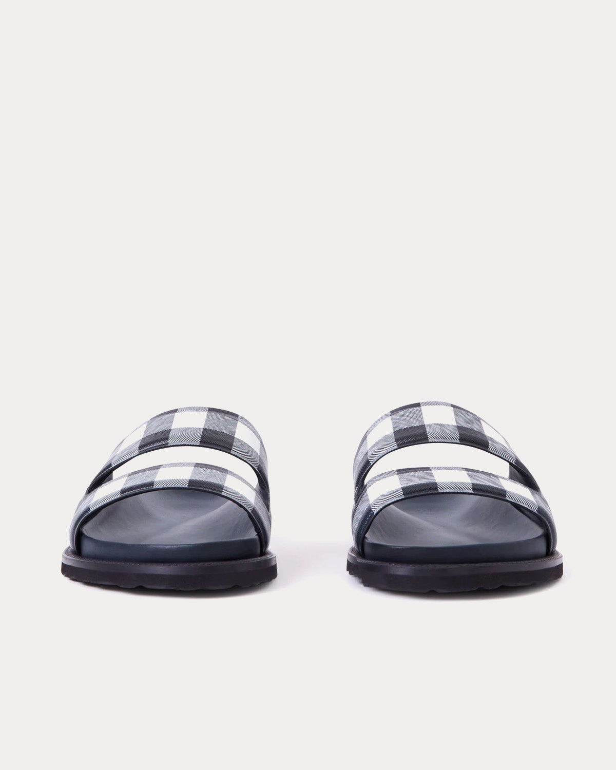 Burberry Check Dark Charcoal Blue Slides - 2