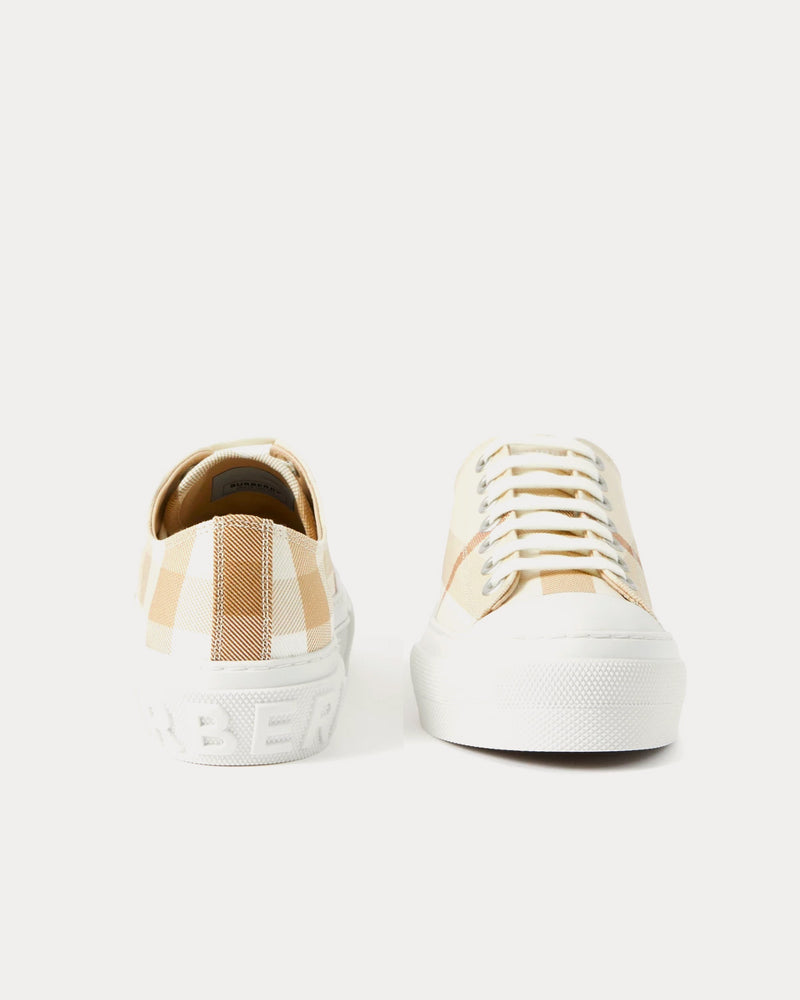 Burberry Check Cotton Soft Fawn Low Top Sneakers - 2