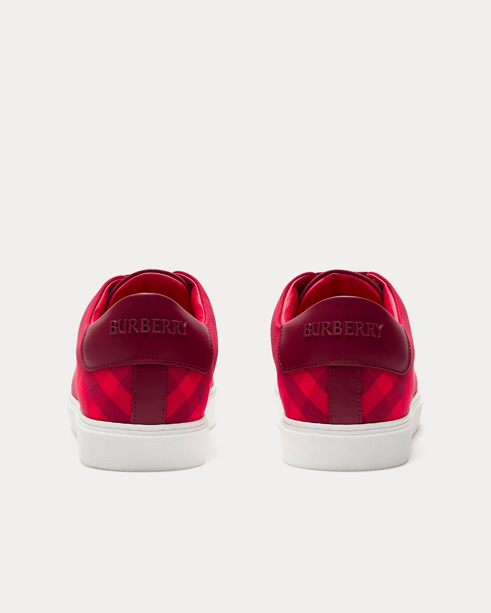 Burberry Check Cotton Ripple Low Top Sneakers - 4