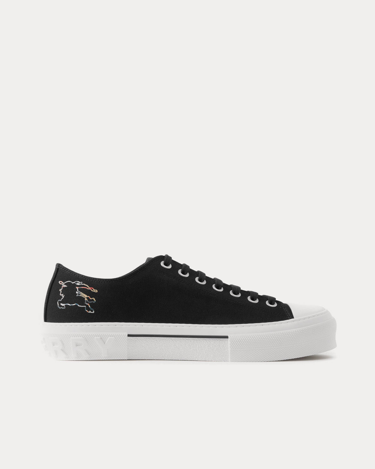 Burberry EKD Check Cotton Black Low Top Sneakers - 1