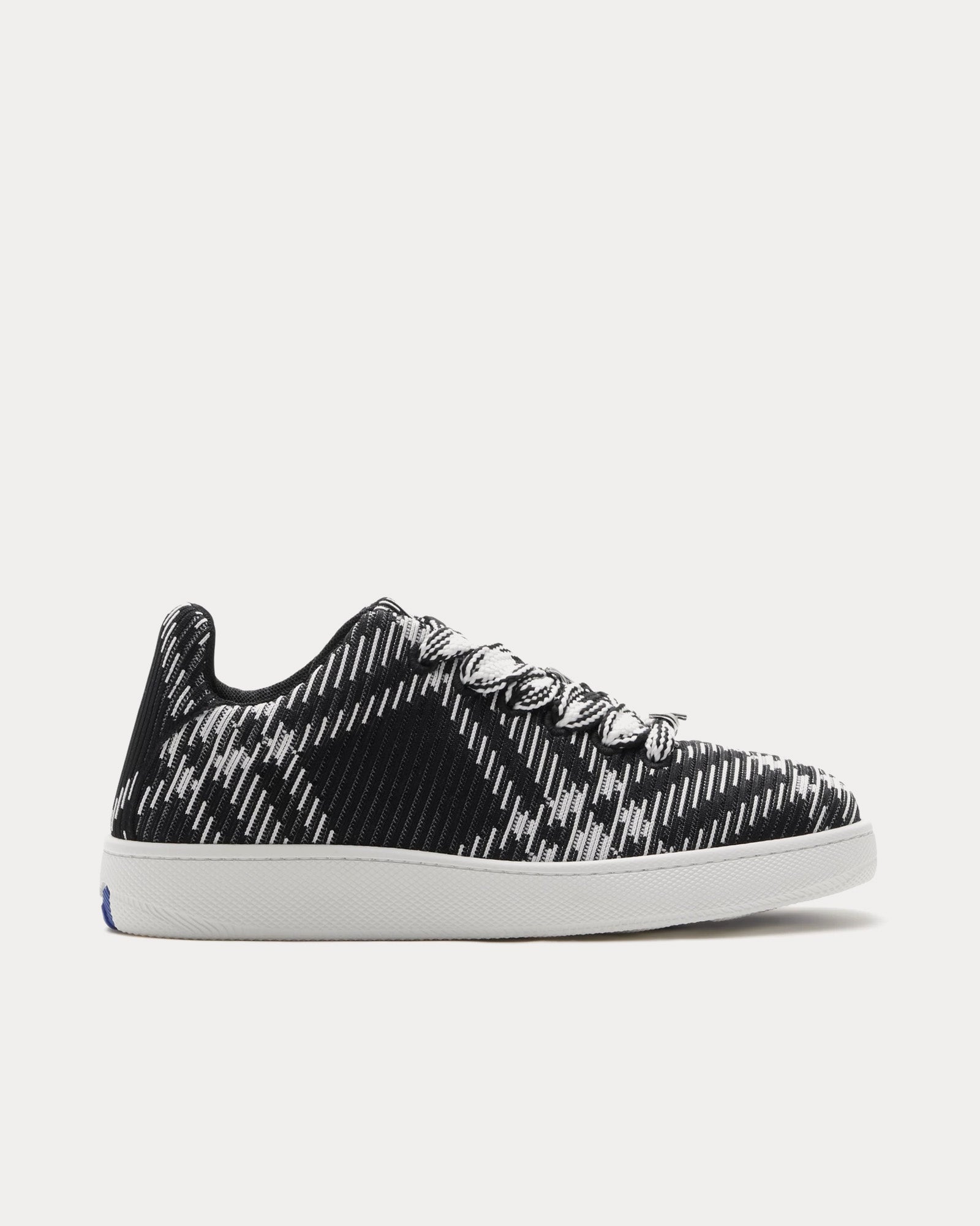 Burberry Box Check Knit Black Low Top Sneakers - 1