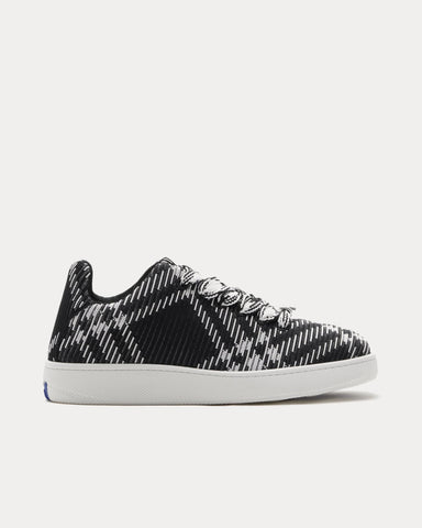 Burberry Box Check Knit Black Low Top Sneakers