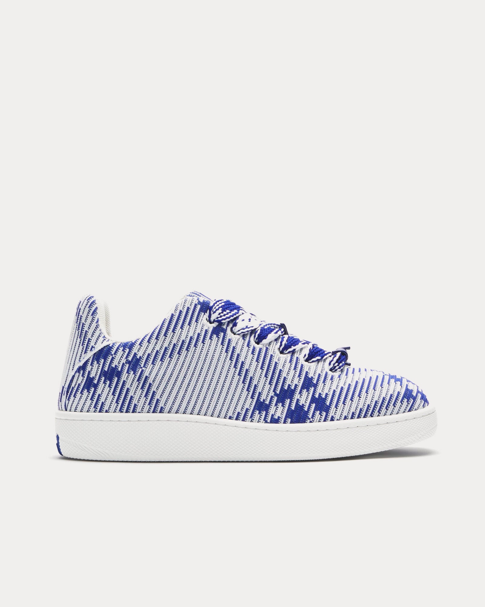 Burberry Box Check Knit Salt Low Top Sneakers - 1