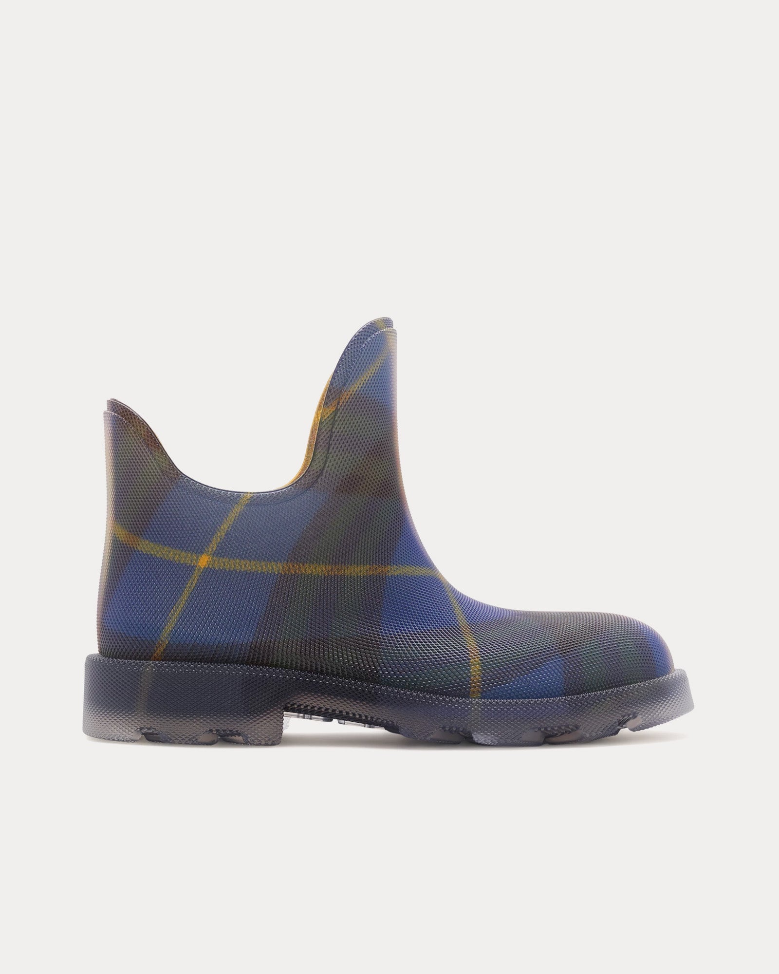 Burberry Check Rubber Marsh Bright Navy Low Boots - 1