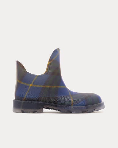 Burberry Check Rubber Marsh Bright Navy Low Boots