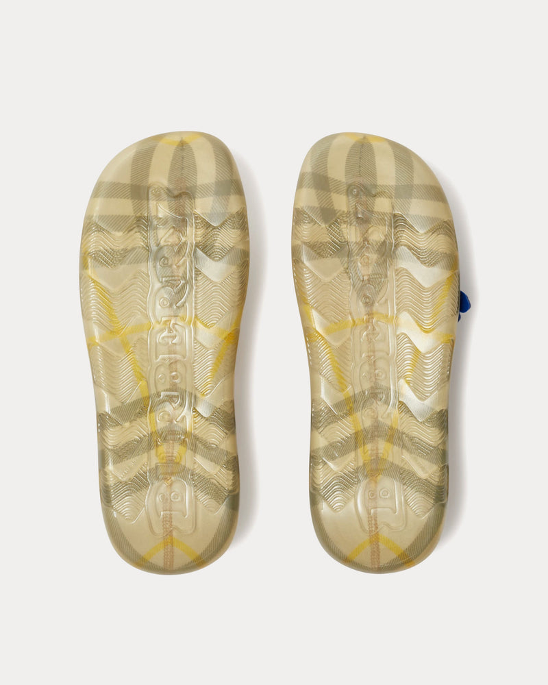 Burberry Check Stingray Rubber Wheat Slides - 3