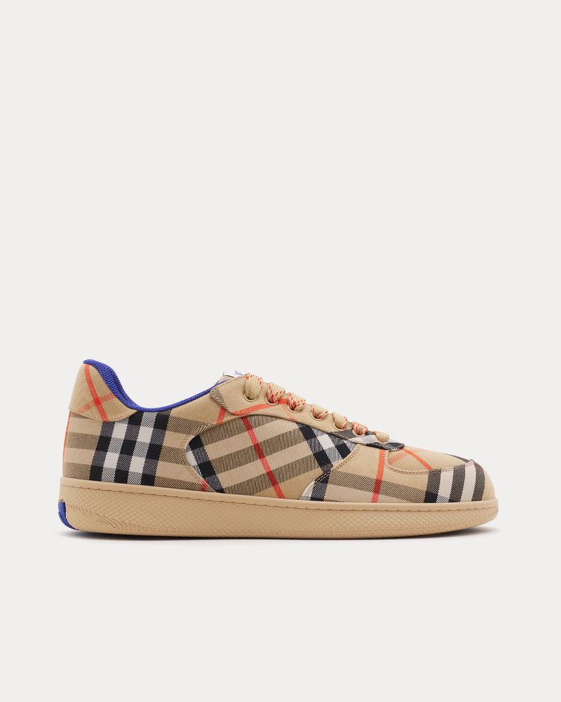 Burberry Check Terrace Sand Low Top Sneakers - 1