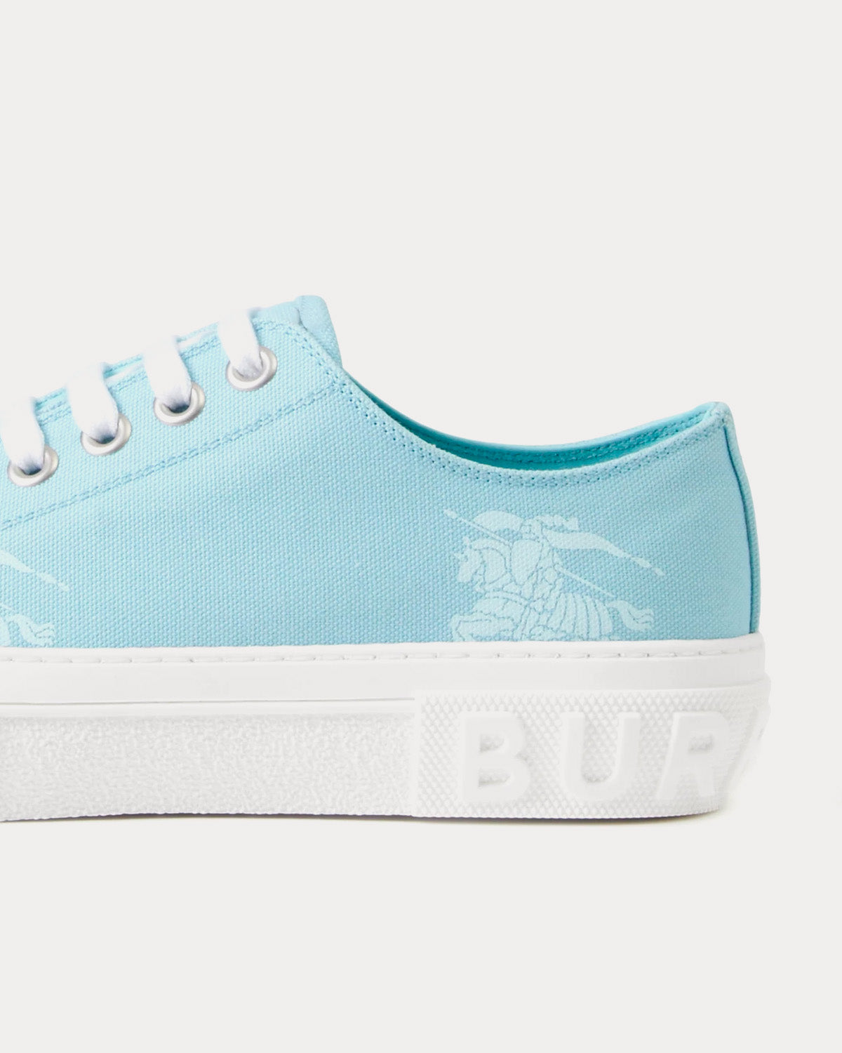 Burberry EKD Print Cotton Pale Blue Low Top Sneakers - 3