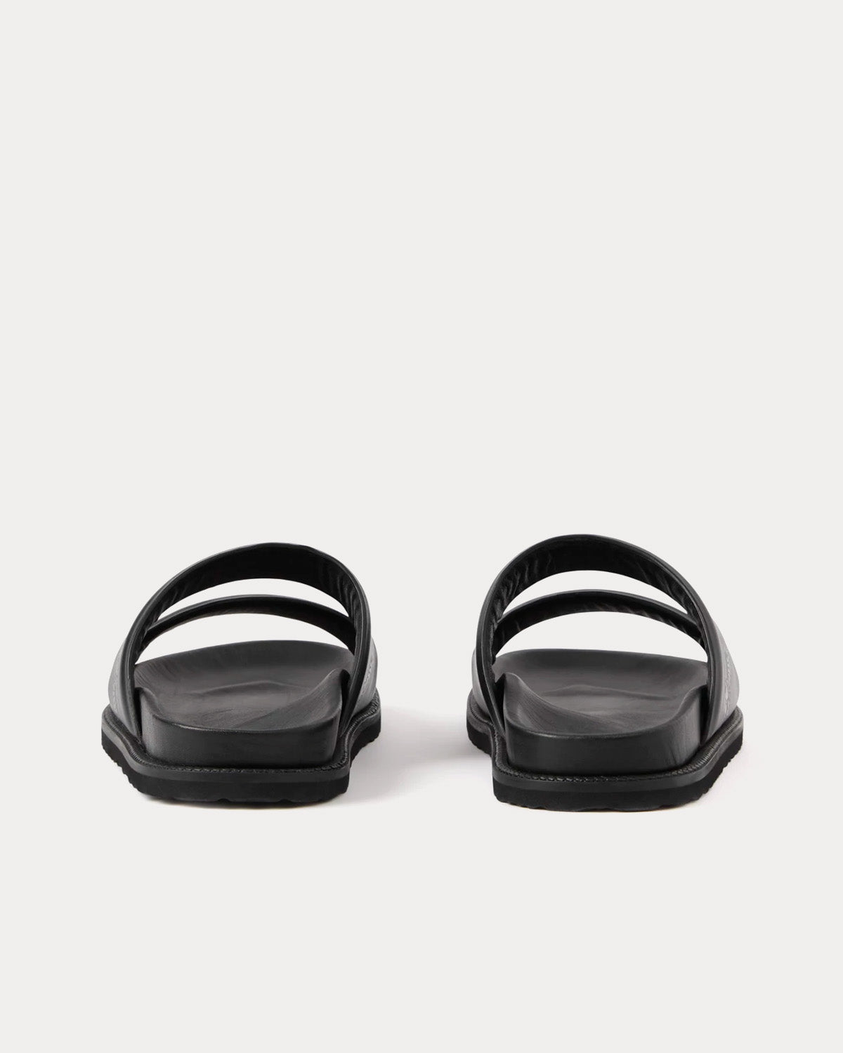 Burberry Embossed EKD Leather Black Slides - 3