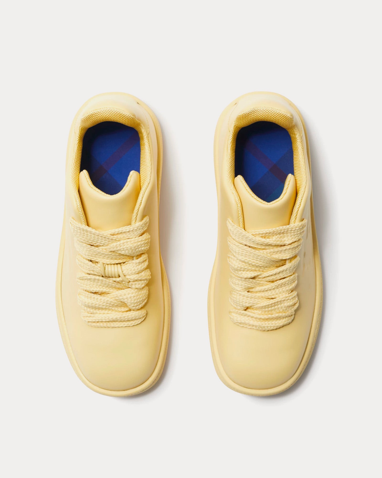 Burberry Box Leather Daffodil Low Top Sneakers - 2