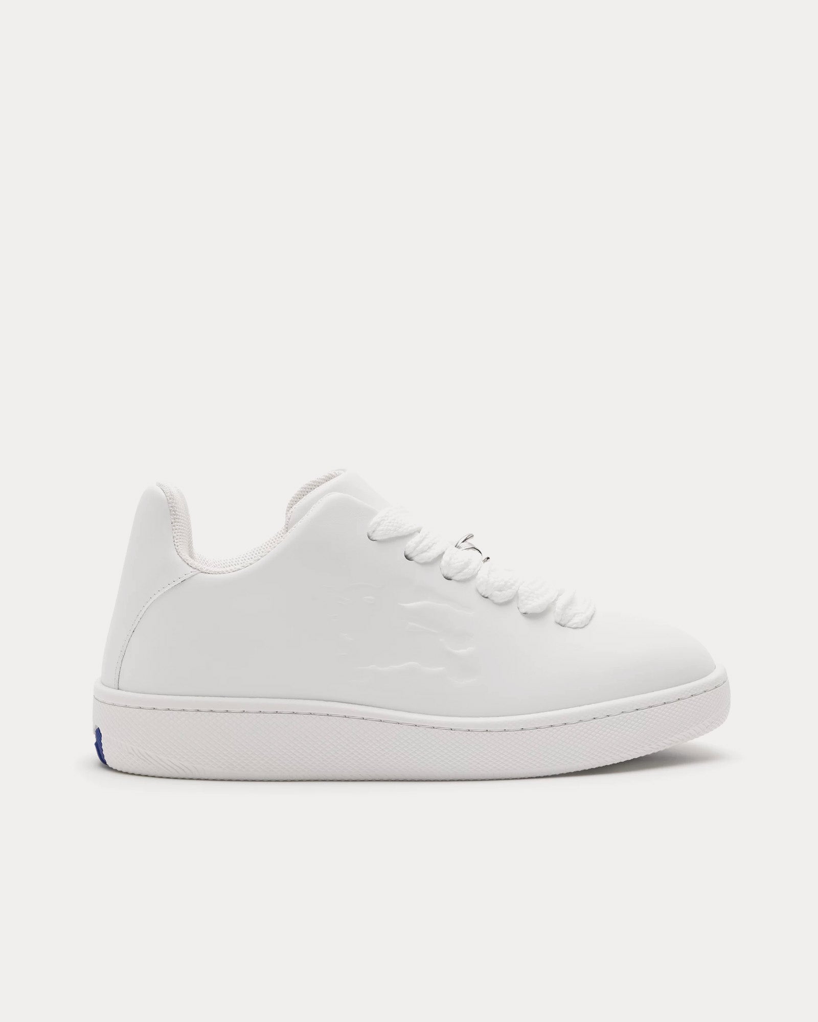 Burberry Box Leather White Low Top Sneakers - 1