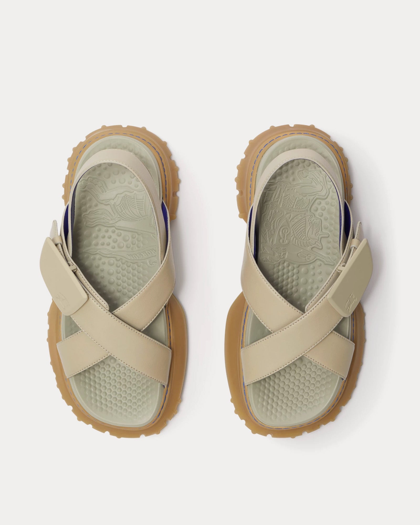 Burberry Pebble Leather Soap Sandals - 2