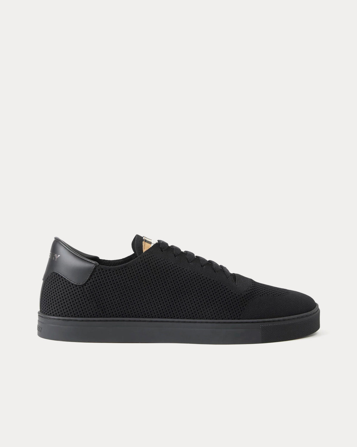 Burberry Nylon, Leather & Cotton Black Low Top Sneakers - 1