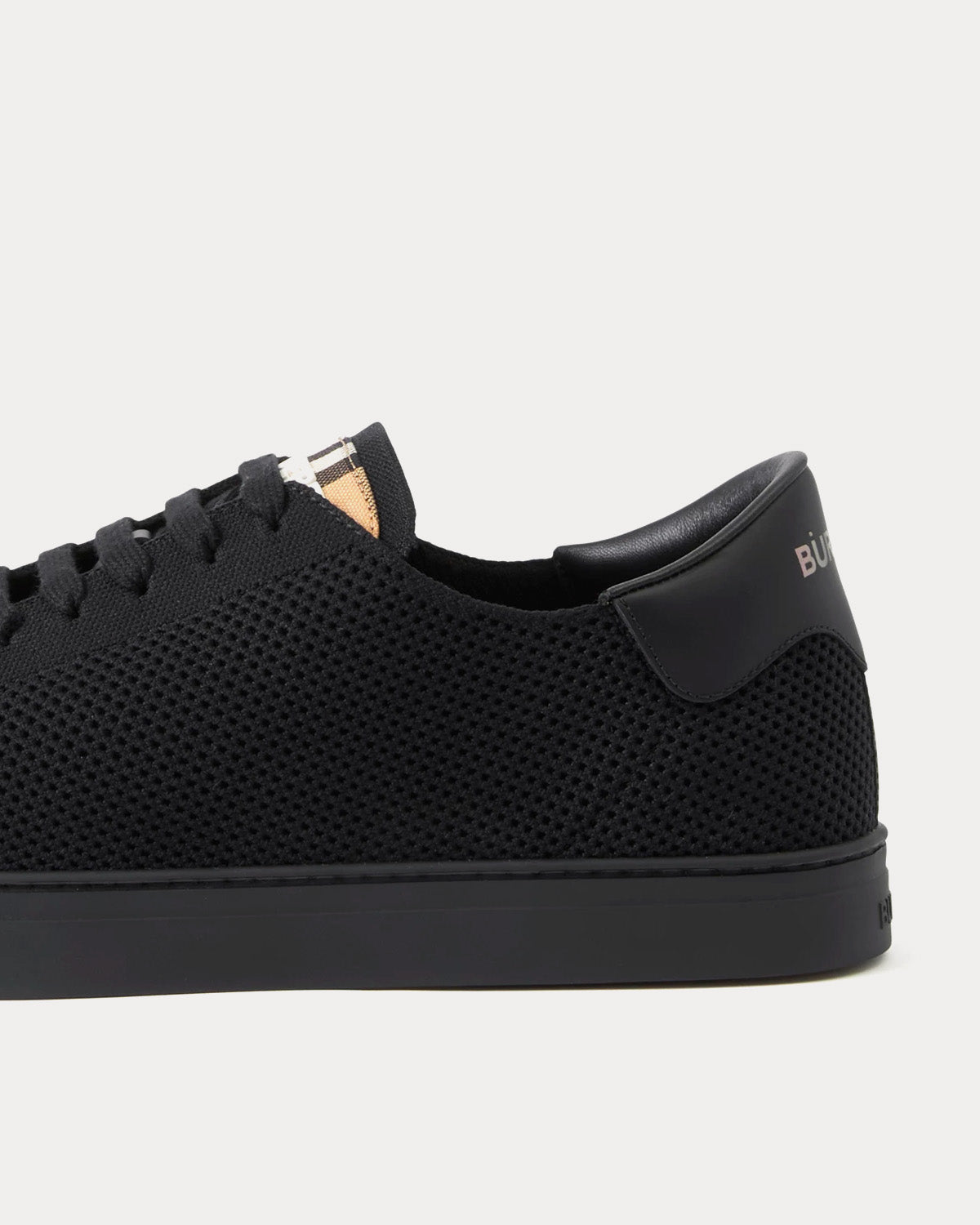 Burberry Nylon, Leather & Cotton Black Low Top Sneakers - 3