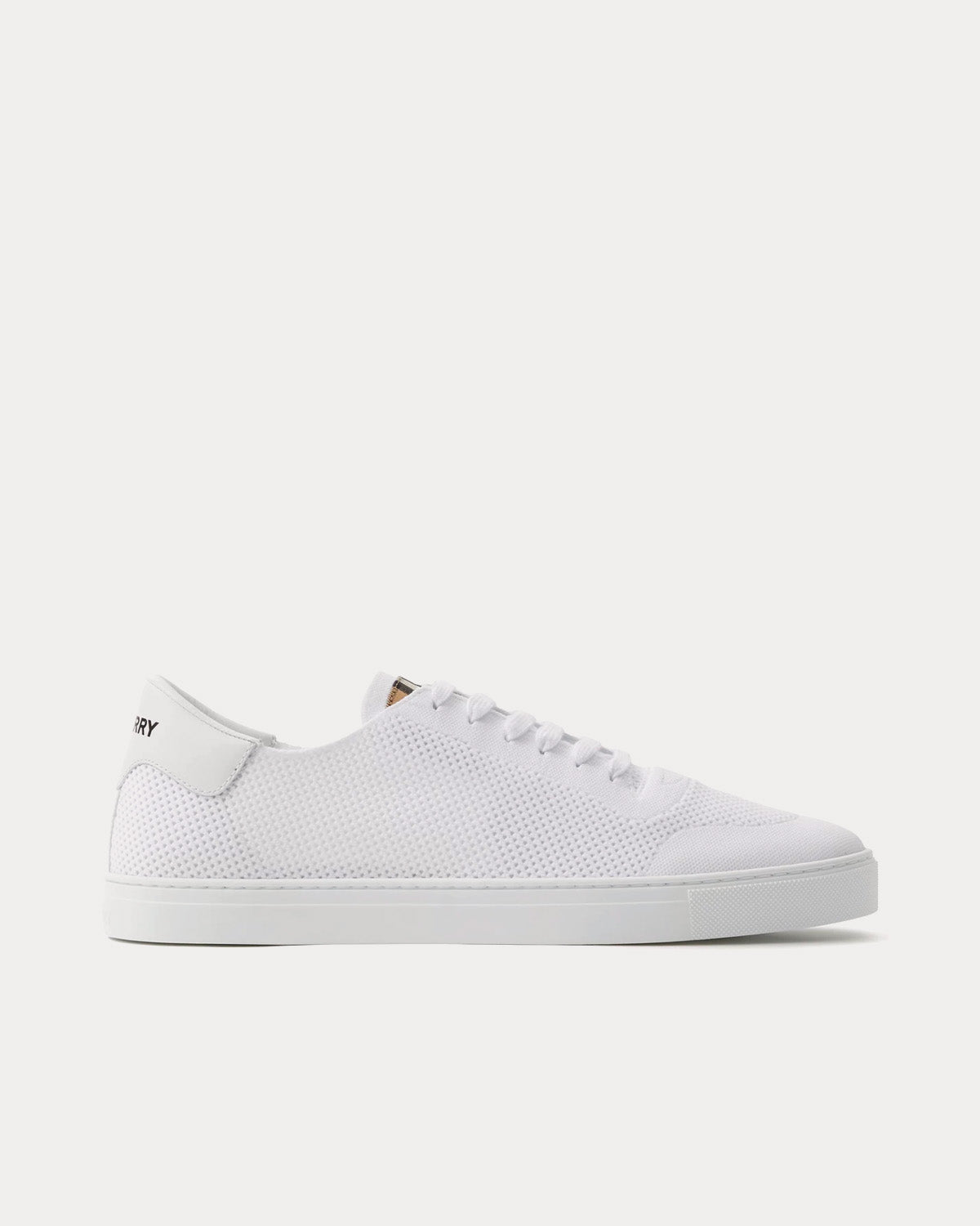 Burberry Nylon, Leather & Cotton Optic White Low Top Sneakers - 1