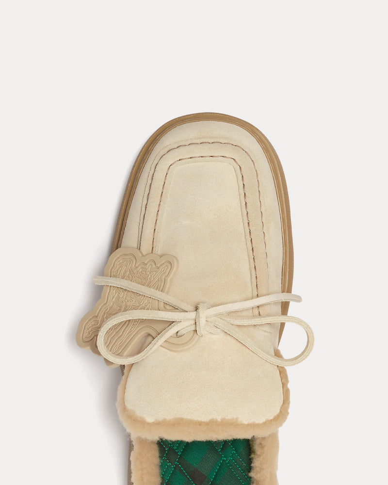 Burberry Stony Suede & Shearling Clay Mules - 5