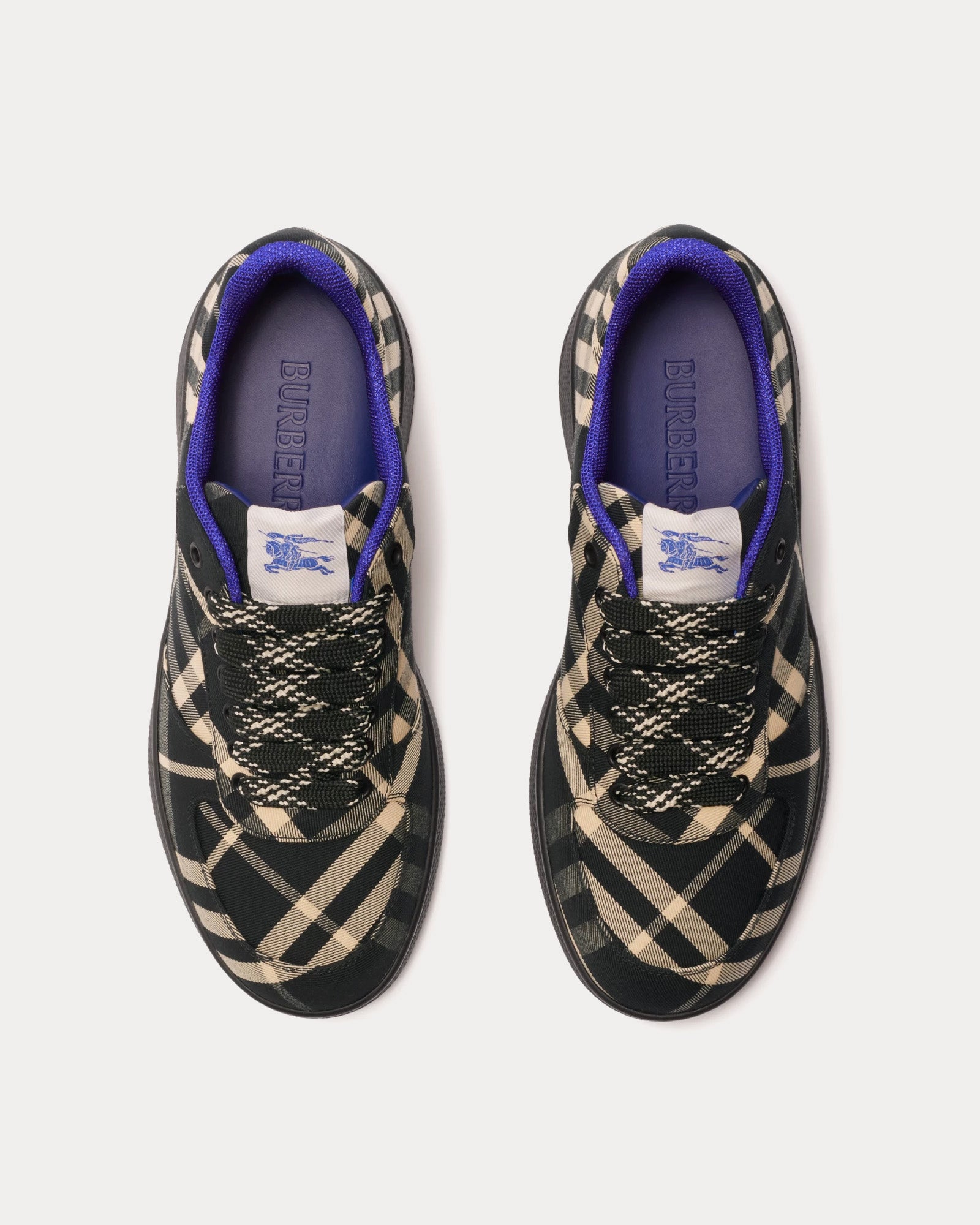 Burberry Check Terrace Black Low Top Sneakers - 2