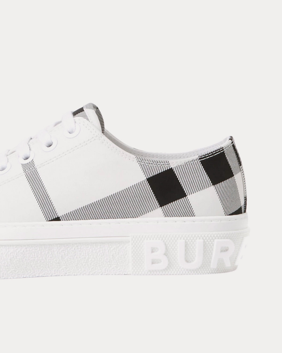 Burberry Check Cotton Black / White Low Top Sneakers - 3