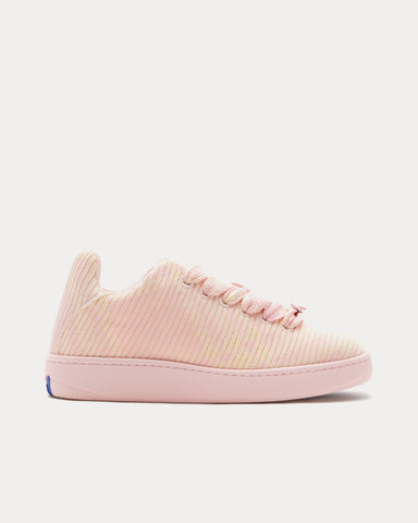 Burberry Box Check Knit Cameo Low Top Sneakers