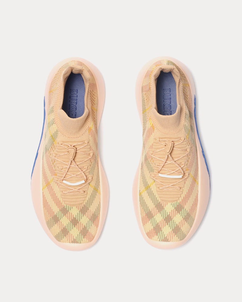 Burberry Check Neptune Knit Teacup Low Top Sneakers - 2