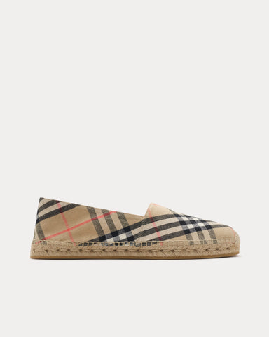 Burberry Mews Check Sand Espadrilles