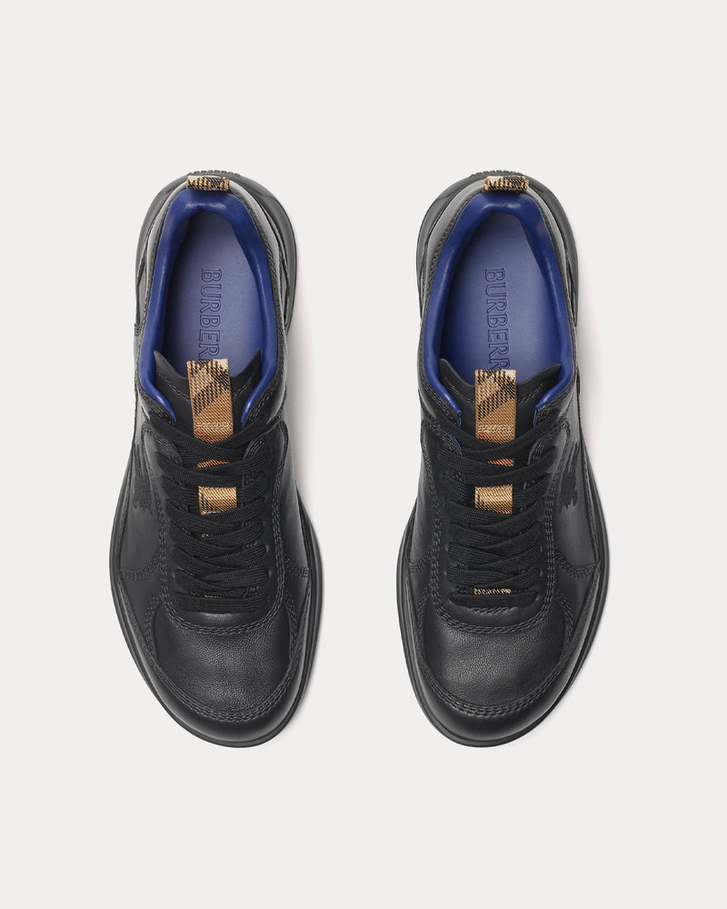 Burberry Matrix Leather Black Low Top Sneakers - 2